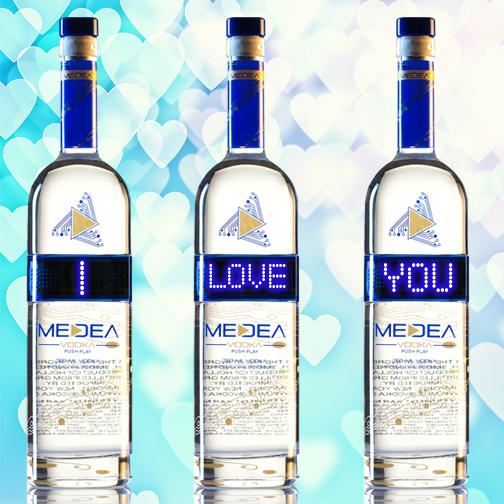  Medea Vodka встроила в бутылки Bluetooth