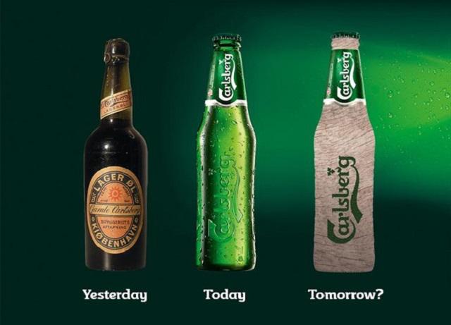  Carlsberg планирует продавать пиво в бутылках из макулатуры