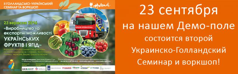  В сентябре состоится семинар «Производство и экспортные возможности украинских фруктов и ягод»