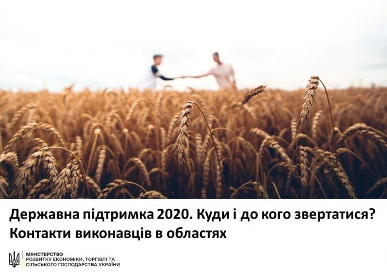  Державна підтримка 2020: куди звертатись аграріям