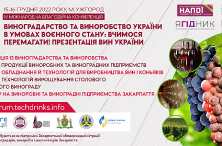 Благодійна конференція для виноградарів та виноробів 15 грудня в Ужгороді: презентуємо спеціальні умови участі