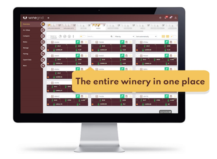  Інноваційна система моніторингу Winegrid допоможе точно контролювати процес бродіння та зберігання вина