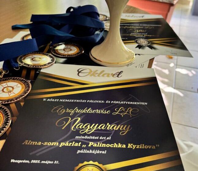 «Перша Закарпатська Палинчарня» тріумфувала на міжнародному конкурсі дистилятів у Угорщині